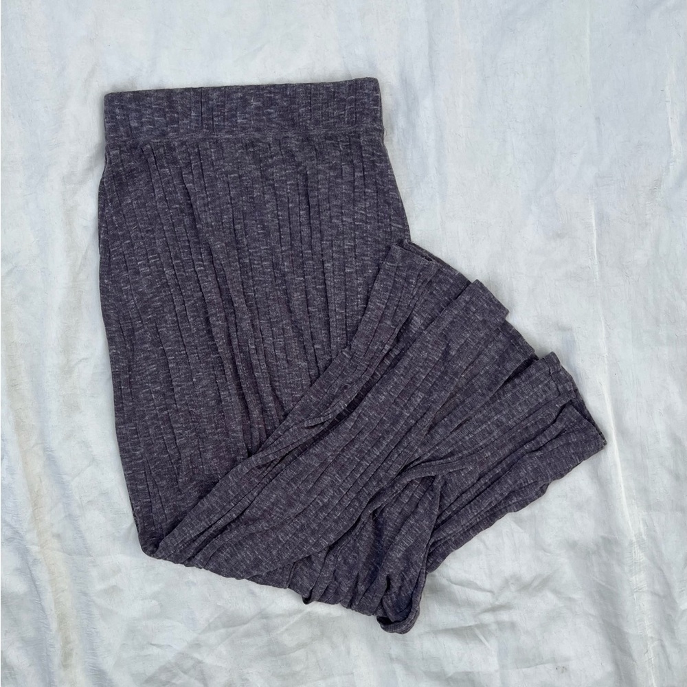 FP BEACH Light Charcoal Pleated Maxi-Skirt